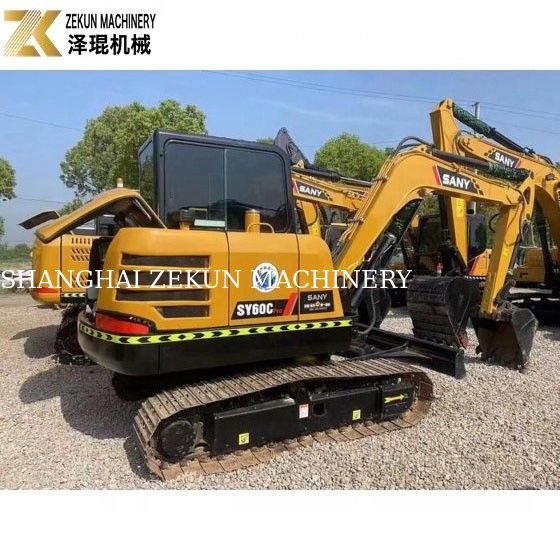 6T używany Sany SY60C Ekskawator z hydraulicznym cylindrem oryginalny mini ekskawator