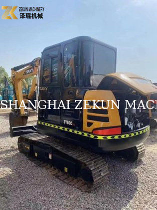 6T używany Sany SY60C Ekskawator z hydraulicznym cylindrem oryginalny mini ekskawator