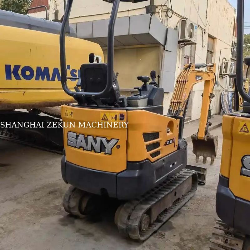 10.3KW Sany SY16C 1.6Ton Mini Ekskawator Z Gumową Oponą I Oryginalną Pompą Hydrauliczną