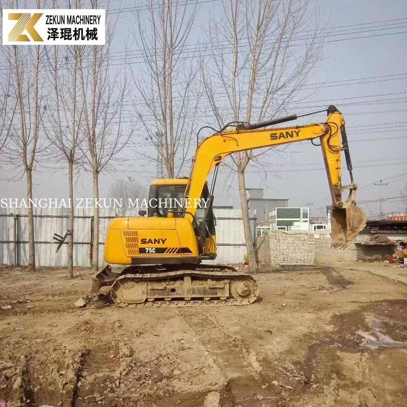 Oryginalny malowany 7T Sany 75 Excavator SY75C-9 SY75C PRO używany koparz