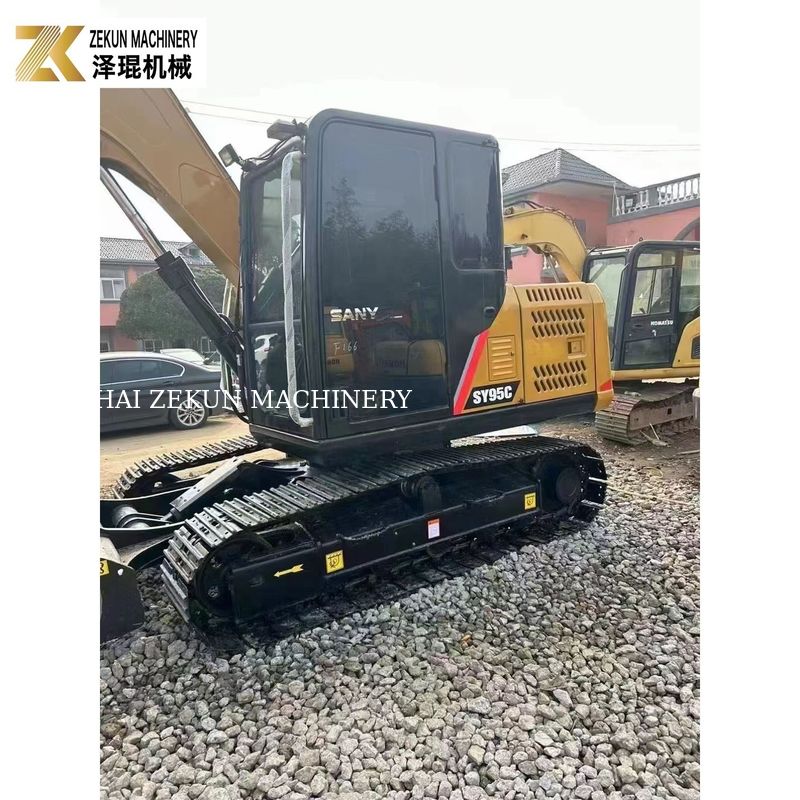 60.7KW Sany SY95 Ekskawator 9Ton używany Digger Kubota V3800DI-T-E3B Silnik