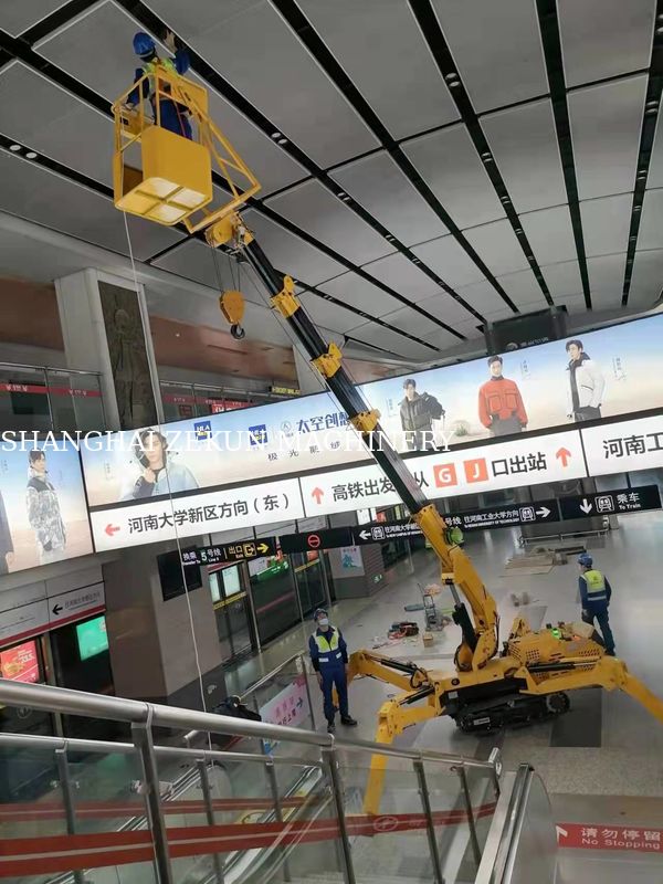 Mini Spider Lifting Crawler Crane KB8.0 Hydraulic Crane dla maksymalnej wysokości podnoszenia 15,7 m