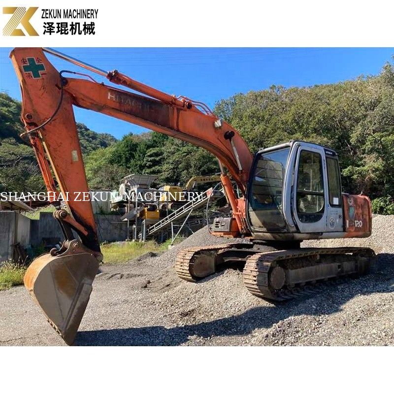 Oryginalny kolor 12Ton używany Ekskawator Hitachi EX 120 EX120-5 z silnikiem ISUZU o mocy 60,5 kW