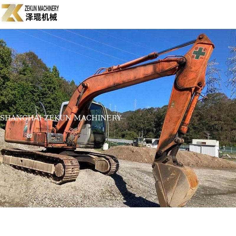Oryginalny kolor 12Ton używany Ekskawator Hitachi EX 120 EX120-5 z silnikiem ISUZU o mocy 60,5 kW