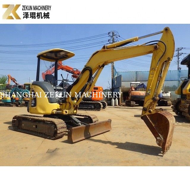 Miniaturowy użyty koparz Komatsu PC35 3tony Masa operacyjna 3700 kg Masa maszyny