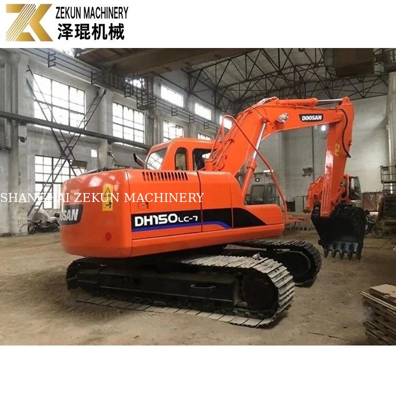 Oryginalny koparz 15Ton używany koparz Doosan DH150 z jack hammer DH150-7 2017