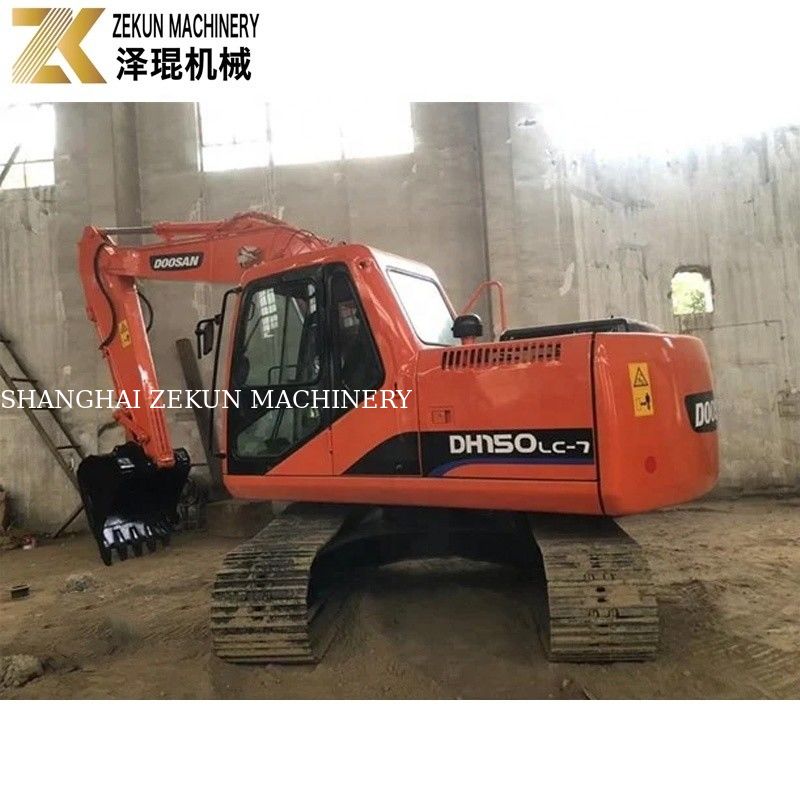 Oryginalny koparz 15Ton używany koparz Doosan DH150 z jack hammer DH150-7 2017