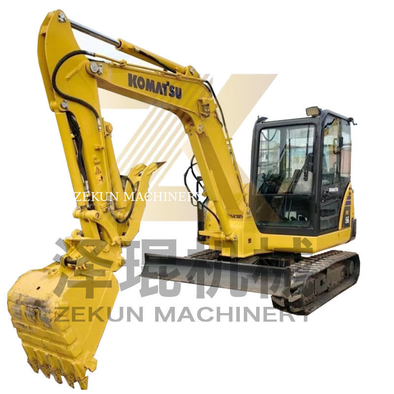 Użyte koparki Komatsu PC56 o pojemności wiadra 0,2 m3 i 0-2000 godzin pracy