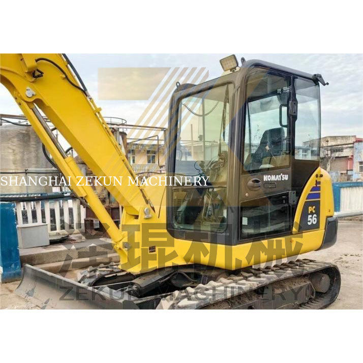 Użyte koparki Komatsu PC56 o pojemności wiadra 0,2 m3 i 0-2000 godzin pracy