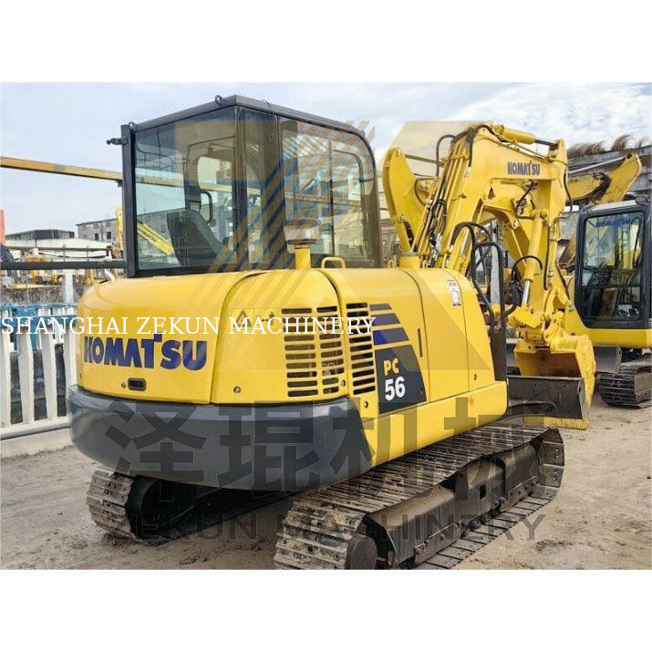 Użyte koparki Komatsu PC56 o pojemności wiadra 0,2 m3 i 0-2000 godzin pracy