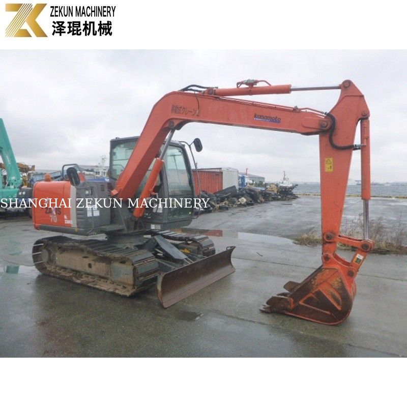 Małe wiadro używane 7 ton Hitachi ZX 70 Koparka z kciukiem ZX70-3 0-2000 godzin pracy