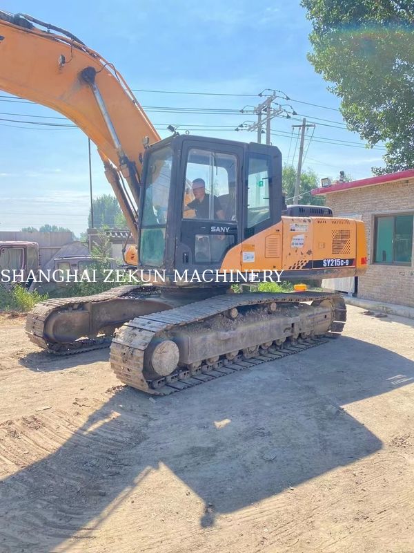 Wykorzystany 21tonowy Sany SY215C-9 SY215C PRO Excavator Crawler do ciężkiej budowy