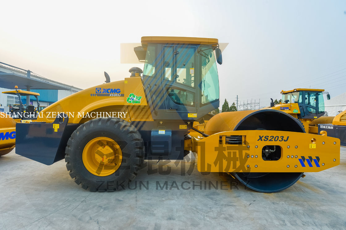 20tonowy XCMG XS203J jednoburkowy walcownik wibrujący China Stage II