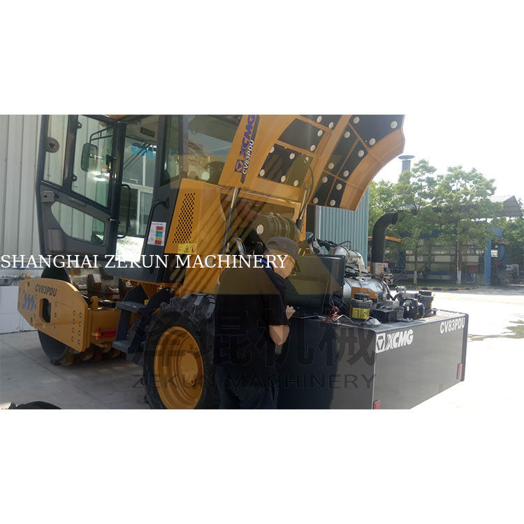 8tony XCMG CV83U Całkowity hydrauliczny jedno bębnowy walcownik EU Stage T4F Wyposażenie drogowe